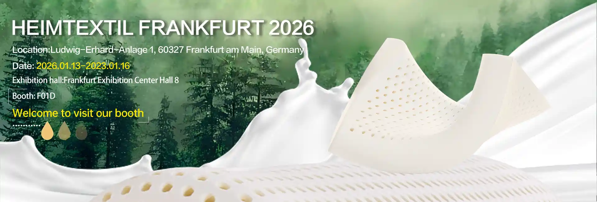 Pronti per la Fiera internazionale del tessile domestico e commerciale del 2026? Visita Jiasheng Latex al F01D