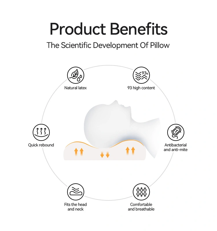 Anti Snoring Latex Ergonomic Pillow