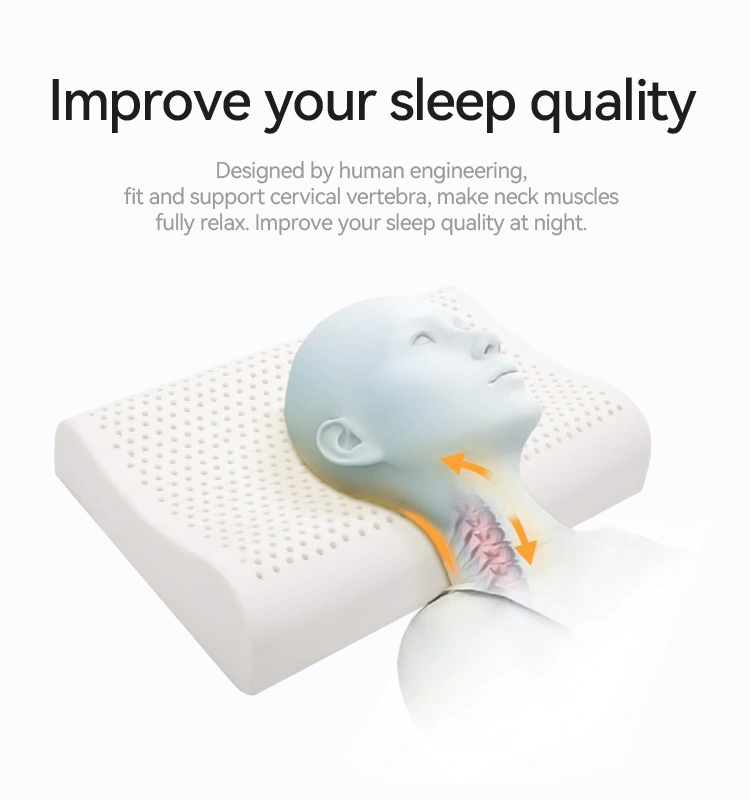 Anti Snoring Latex Ergonomic Pillow